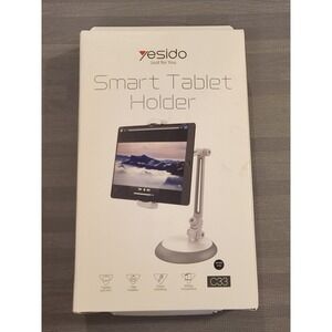 Yesido C33 Smart Tablet Holder Adjustable Desktop Stand White Gray 360 Rotation